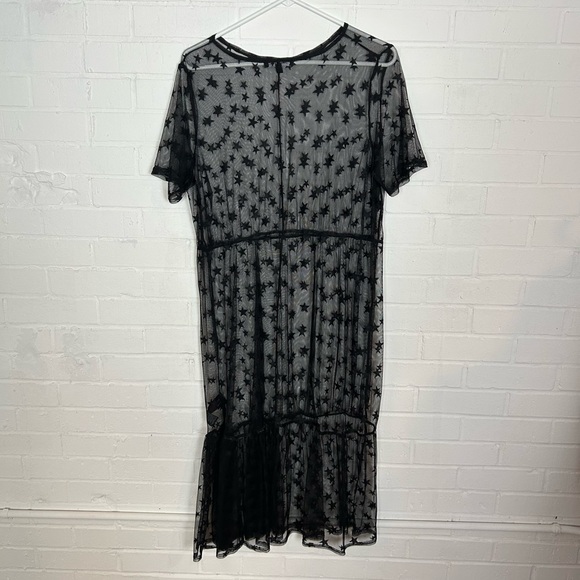 Simply Be Sheer Star Pattern Dress - Picture 3 of 5